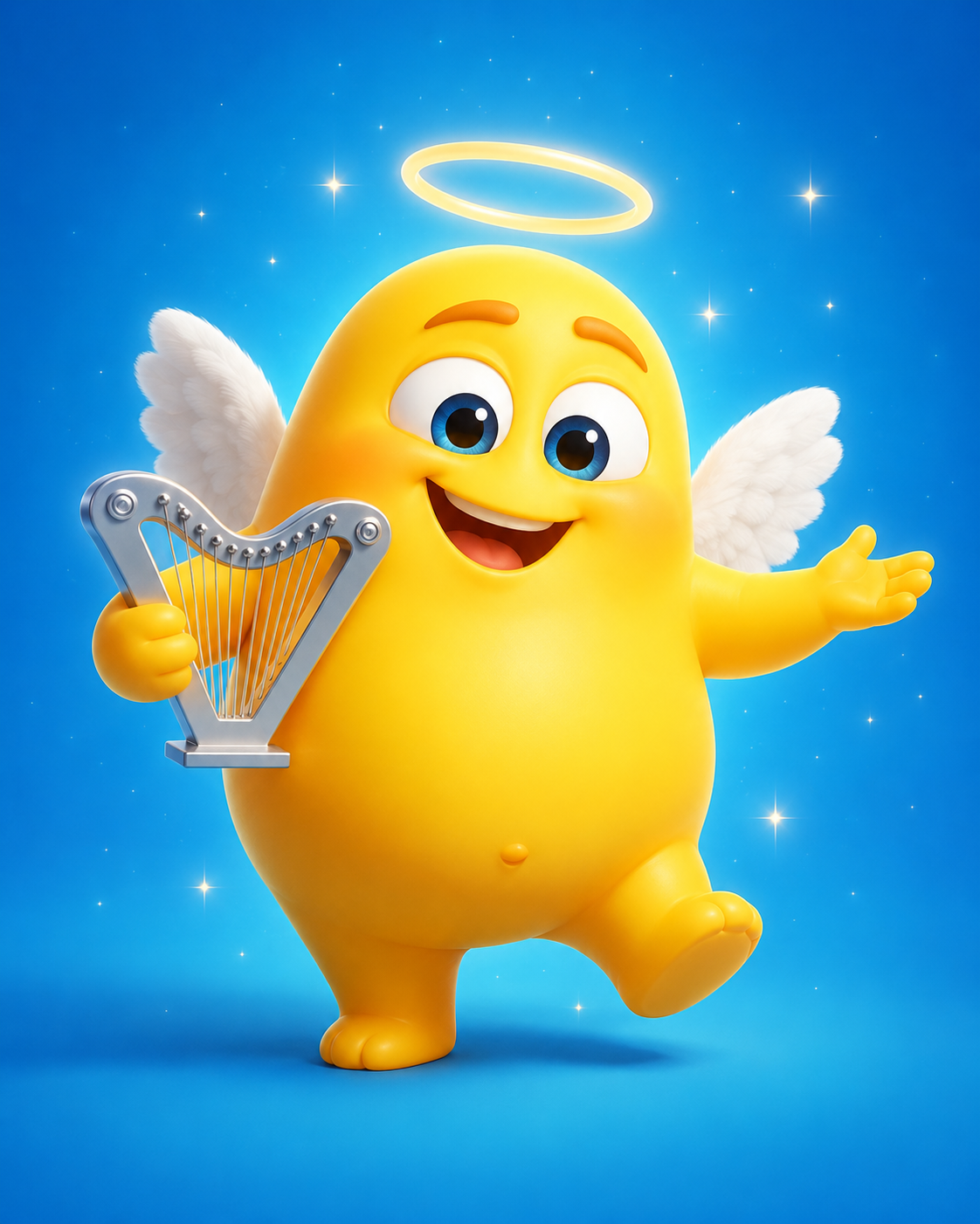 Angelito con arpa